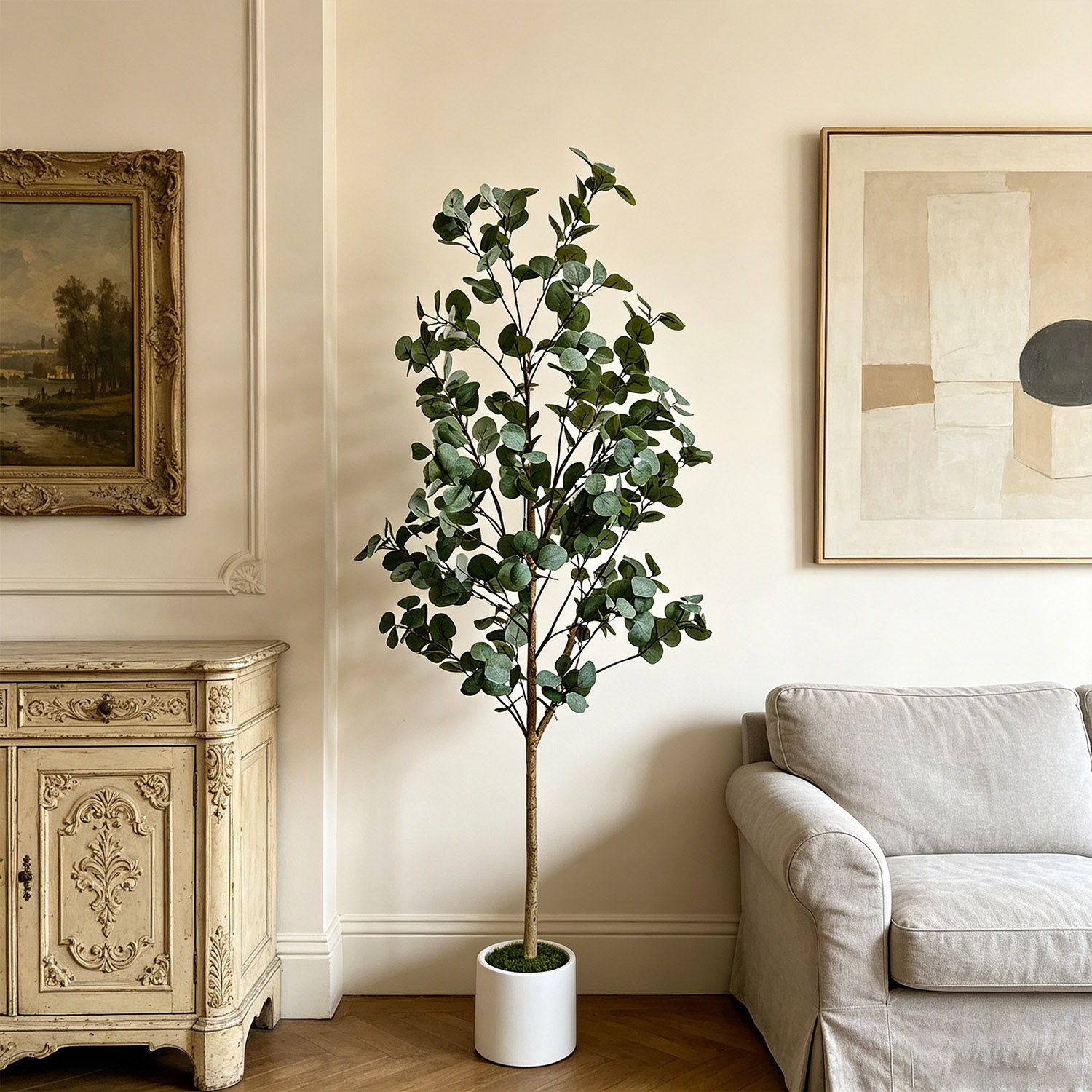 Dracaena Marginata - 120-155Cm/5.1Ft 인공 유칼립투스 나무, 가정 정원