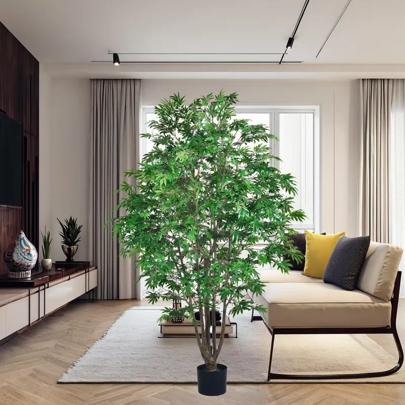 트렌디한 도매용 녹색 단풍나무 인조 다관목 250cm  - Dracaena Marginata 리뷰 및 가격