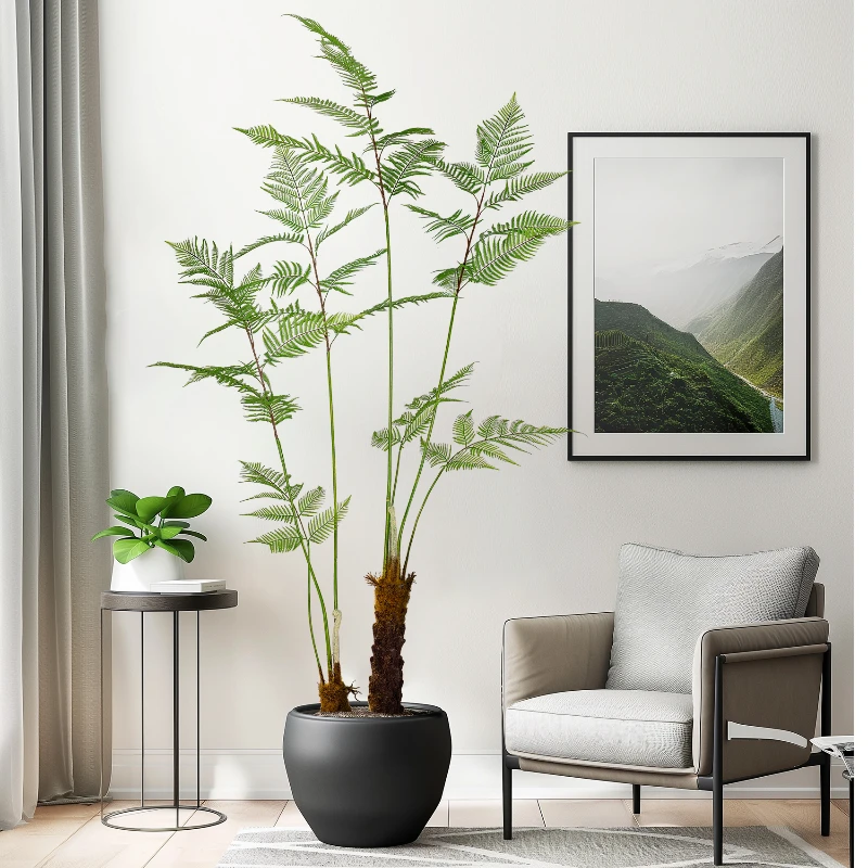 대형 시뮬레이션 황금 원숭이 고사리 녹색 식물 고사리  - Dracaena Marginata 리뷰 및 가격